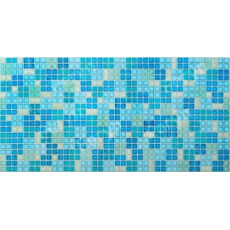 Панель ПВХ Декопан 0,956*0,48*0,4 Блик синий