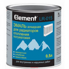 Эмаль Element LR-015 алкидная для радиаторов  полуматовая  1,8л