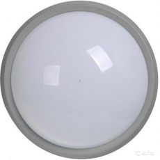 Светильник светодиодный ИЭК ДПО 1601 серый круг LED 8Вт 4500К 580Лм IP54