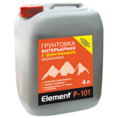 Грунтовка Element P-101 акриловая  фунгицидная для внутренних  работ 4л
