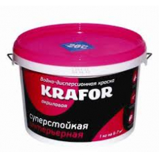 Краска Krafor ВД интер.суперстойкая 1,5кг (розов)