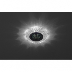 Светильник точечный Эра DK LD2 SL/WH декор со светодиодной подсветкой (50W/MR16/3W/12/220V) Прозрачн