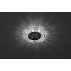 Светильник точечный Эра DK LD3 SL/WH декор со светодиодной подсветкой (50W/MR16/3W/12/220V) Прозрачн