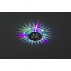 Светильник точечный Эра DK LD4 SL/RGB декор со светодиодной подсветкой (50W/MR16/3W/12/220V) Прозрач