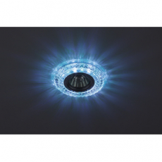 Светильник точечный Эра DK LD3 SL/WH+BL декор со светодиодной подсветкой (50W/MR16/3W/12/220V) Прозр