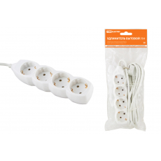 Удлинитель TDM У04 4 гнезда, 1,5метра, с заземлением, ПВС 3х1мм2  16А/250В