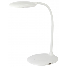 Светильник настольный Эра NLED-457-6W-W белый, рег. яркости и цветности, аккумулятор, USB разъем
