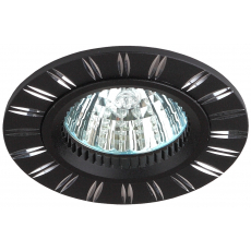 Светильник точечный Эра KL 33 AL/BK алюминиевый (50W/MR16/12/220V) черный/хром