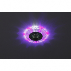 Светильник точечный Эра DK LD2 SL/WH+PU декор со светодиодной подсветкой (50W/MR16/3W/12/220V) Прозр