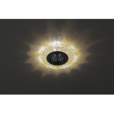 Светильник точечный Эра DK LD2 TEA/WH декор со светодиодной подсветкой (50W/MR16/3W/12/220V) Чай/Бел