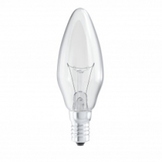 Лампа накаливания ДС 40W E14 свеча прозрачная (200 шт. в кор.)