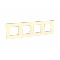 Рамка Schneider Electric Unica Quadro 4 места бежевый