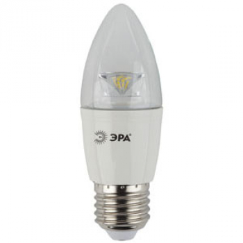 Лампа светодиодная Эра LED smd B35-7W-842-E27-Clear свеча прозрачная
