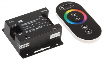 Контроллер ИЭК с ПДУ радио (серый) RGB 3 канала 12В, 10А, 360Вт