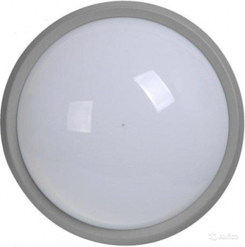 Светильник светодиодный ИЭК ДПО 1601 серый круг LED 8Вт 4500К 580Лм IP54