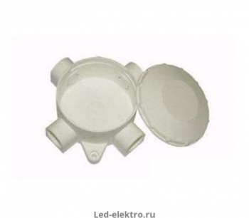 Коробка ОП 4-х рожковая белая КРК 70х30мм