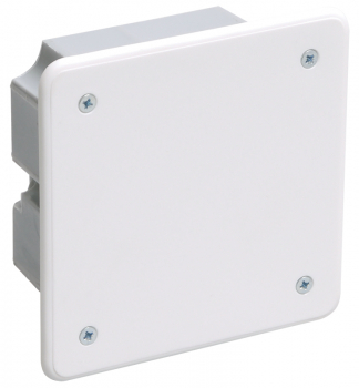 Коробка распределительная ИЭК для полых стен КМ41021 92х92х45мм (с саморезами, мет.лапки, с крышкой)