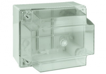 Коробка ответвительная DKC 150х110х140 с гладкими стенками и высокой прозрачной крышкой IP56