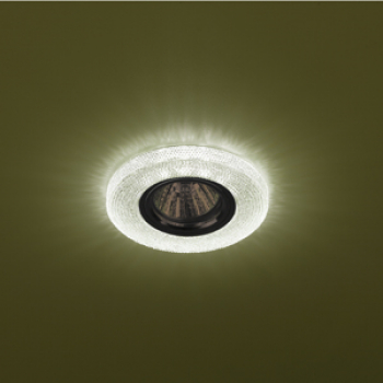 Светильник точечный Эра DK LD1 GR декор со светодиодной подсветкой (50W/MR16/3W/12/220V) Зеленый