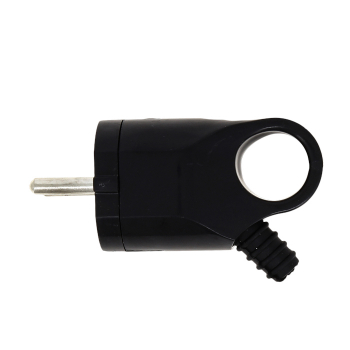 Вилка ЭКФ с кольцом с з/к 16А 250В черная