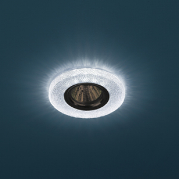 Светильник точечный Эра DK LD1 BL декор со светодиодной подсветкой (50W/MR16/3W/12/220V) Голубой
