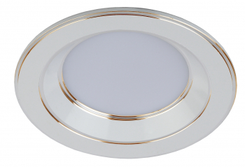 Светильник точечный Эра KL LED 15-5 WH/GD (200lm/5W/4000K/220V) Белый с золотой окантовкой