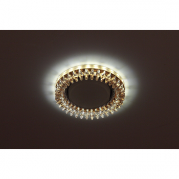 Светильник точечный Эра DK LD20 TEA/WH декор со светодиодной подсветкой GX53, Прозрачный