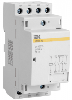 Контактор ИЭК модульный КМ 25-40 AC/DC 4п