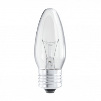 Лампа накаливания ДС 40W Е27 свеча прозрачная (200 шт. в кор.)