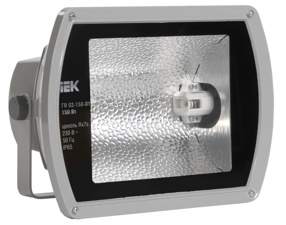 Прожектор ИЭК ГО02-150-01 150Вт Rx7s IP65 серый (симметричный)