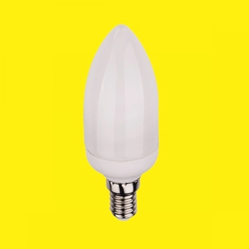 Лампа энергосберегающая Mireks CT-C38-7W-2700K-E14 (свеча)