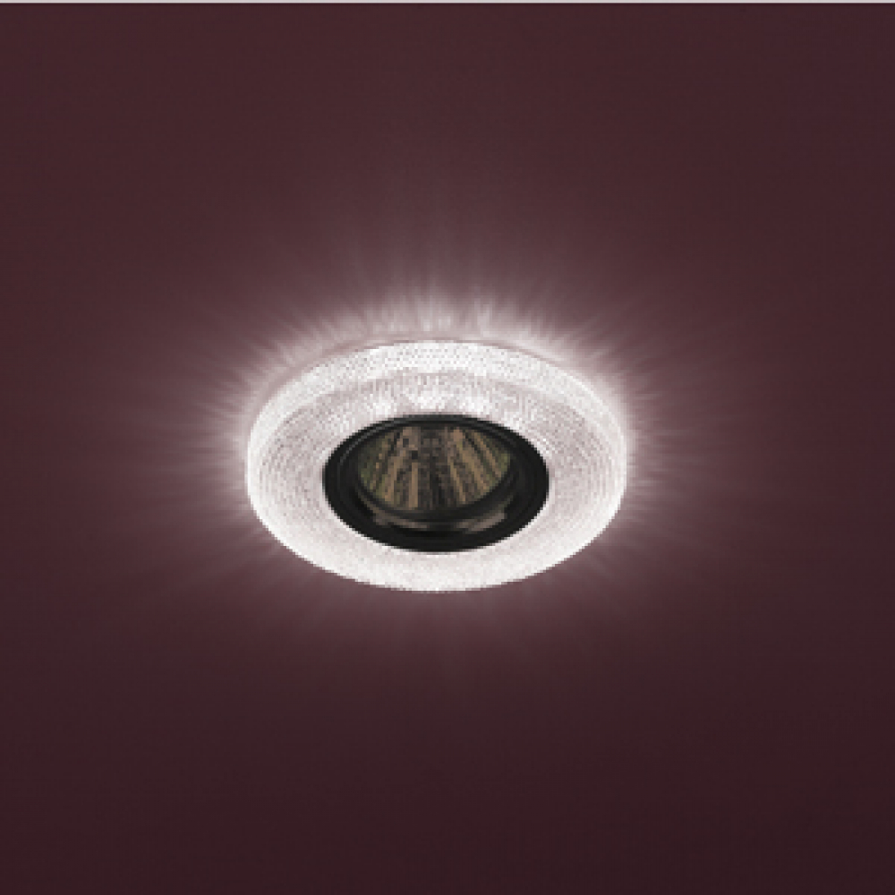 Светильник точечный Эра DK LD1 PK декор со светодиодной подсветкой (50W/MR16/3W/12/220V) Розовый