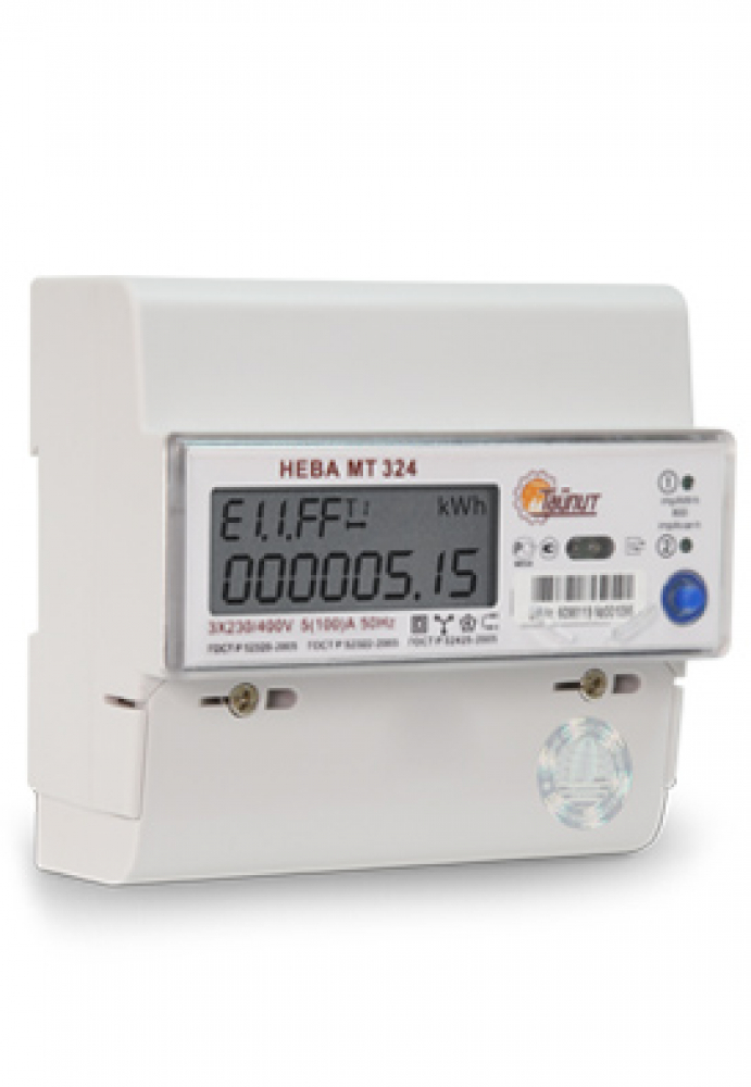 Счётчик электрической энергии Нева МТ 324 1.0 AR E4BS26 5-100A тарифициров.