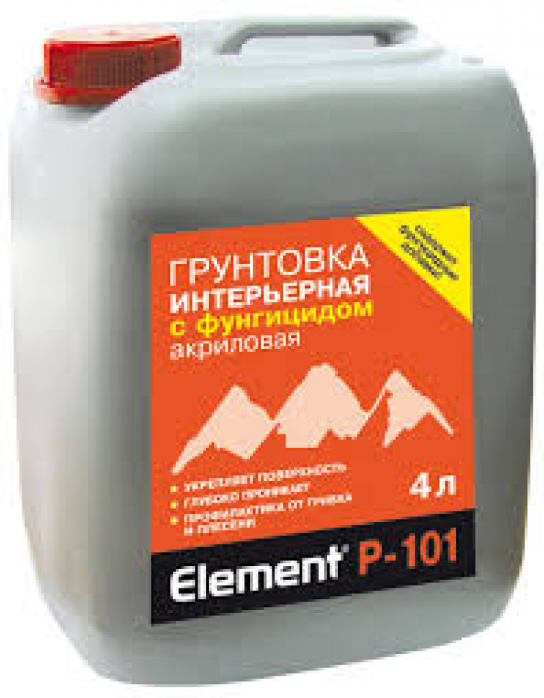 Грунтовка Element P-101 акриловая  фунгицидная для внутренних  работ 4л