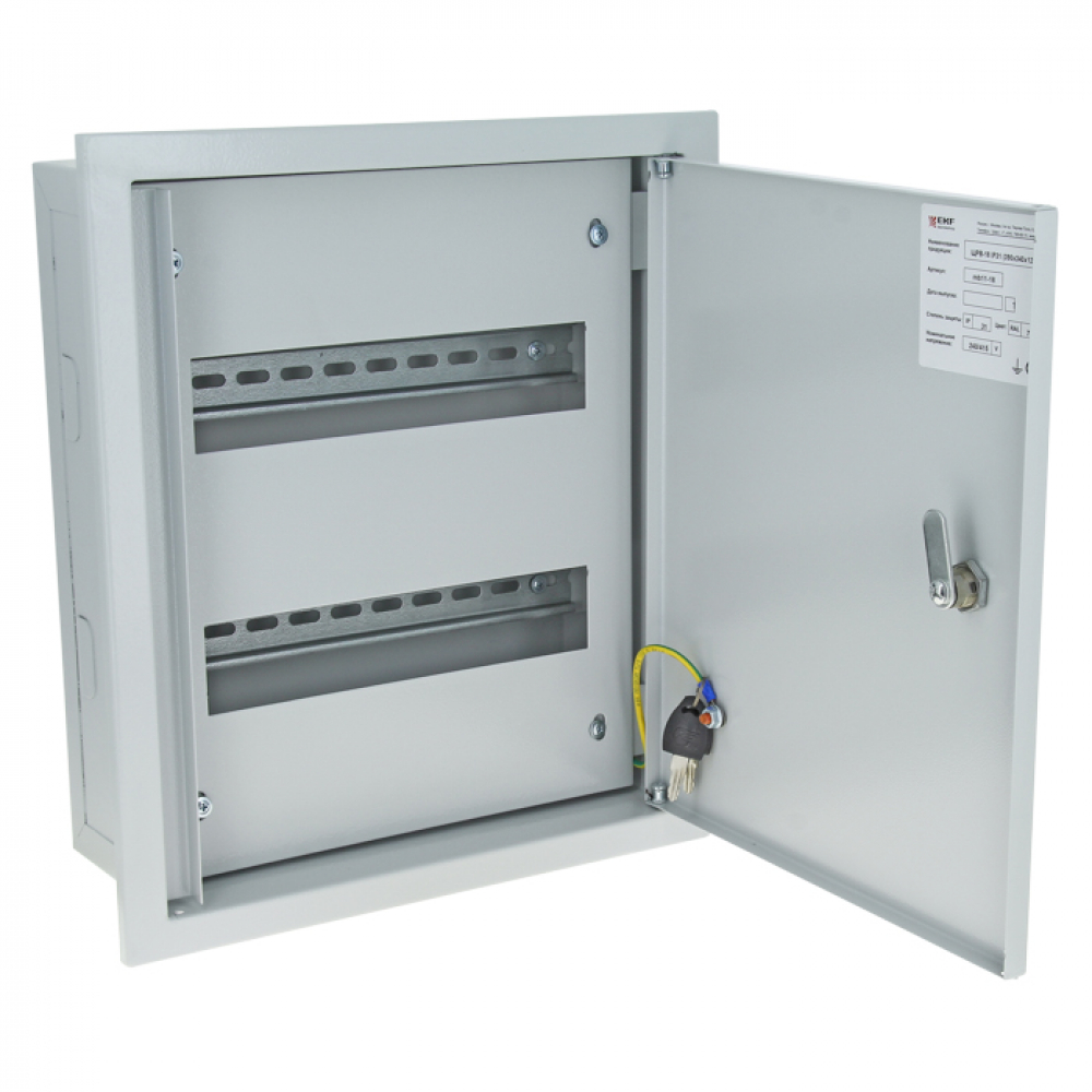 Щит распределительный встраиваемый ЭКФ ЩРВ-72 IP 31 двухдверный (520х605х125)