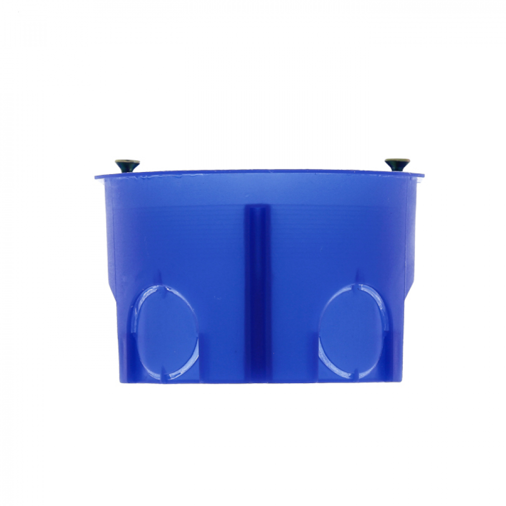 Коробка установочная ЭКФ КМТ-010-002 для твердых стен, 60х40, полипропилен, синяя, винты, IP20