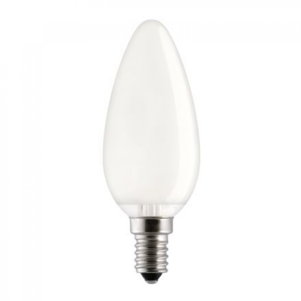 Лампа накаливания GE B35 60W Е14 FR свеча матовая