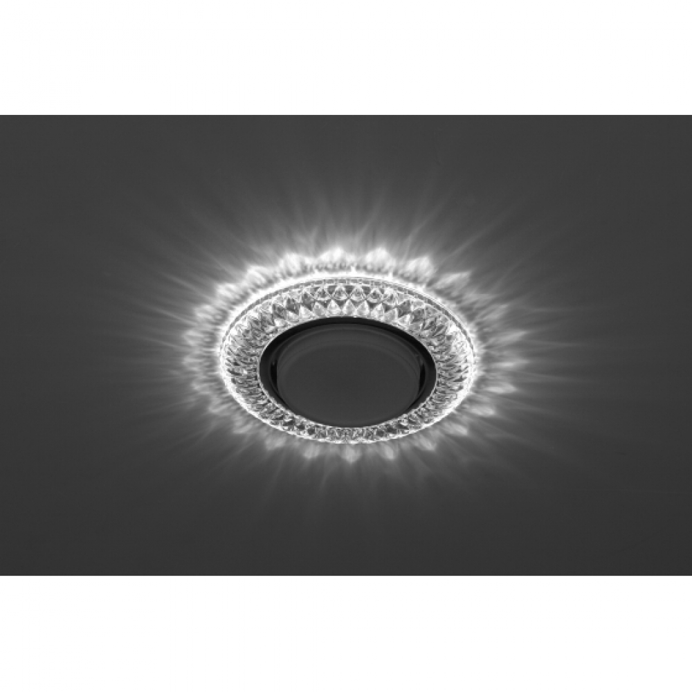Светильник точечный Эра DK LD23 SL/WH декор со светодиодной подсветкой (15W/Gx53/4W/4000K/220V) Проз