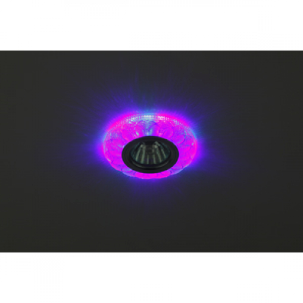 Светильник точечный Эра DK LD5 PU/WH+BL декор со светодиодной подсветкой (50W/MR16/3W/12/220V) Фиоле