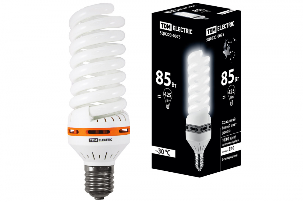 Лампа энергосберегающая TDM КЛЛ-FS-85W-4000K-E40