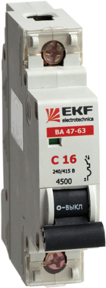 Ekf автоматический выключатель 1p 16а