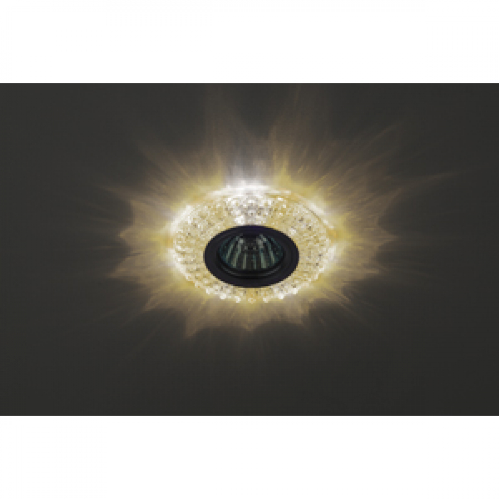 Светильник точечный Эра DK LD2 TEA/WH декор со светодиодной подсветкой (50W/MR16/3W/12/220V) Чай/Бел