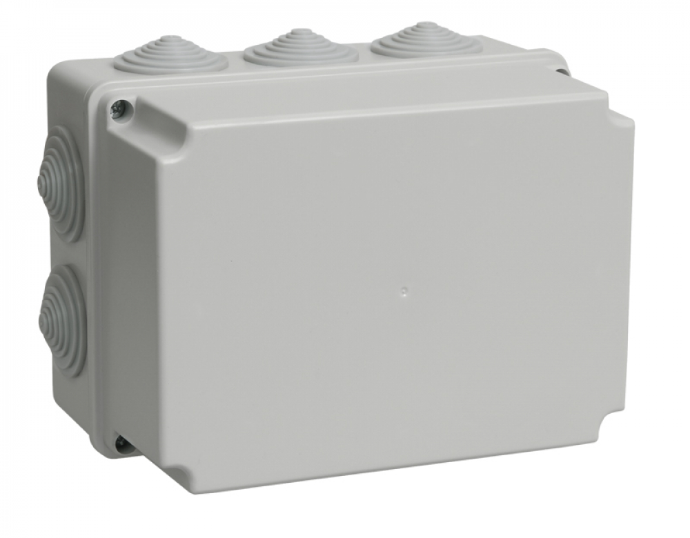 Коробка распределительная ИЭК для о/у КМ41246 190х140х120мм IP55 (RAL7035, 10 гермовводов)