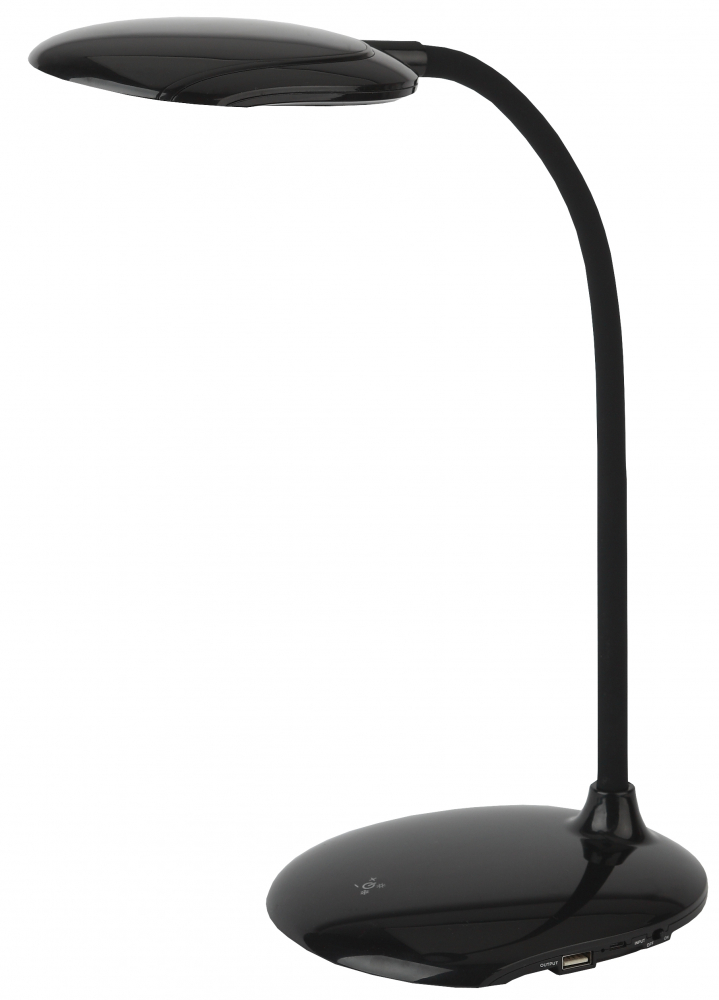 Светильник настольный Эра NLED-457-6W-BK черный, рег. яркости и цветности, аккумулятор, USB разъем