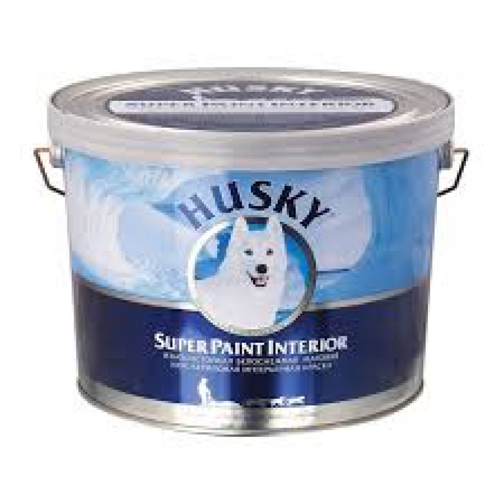 Краска ВД Husky Super Paint Interior акрил. моющ. бел. мат., фасадная износост. 10л