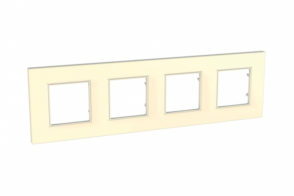 Рамка Schneider Electric Unica Quadro 4 места бежевый
