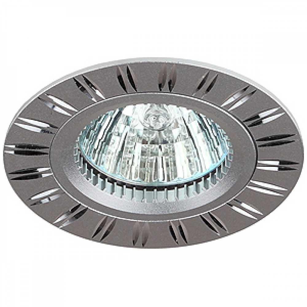 Светильник точечный Эра KL 33 AL/SL алюминиевый (50W/MR16/12/220V) серебро/хром