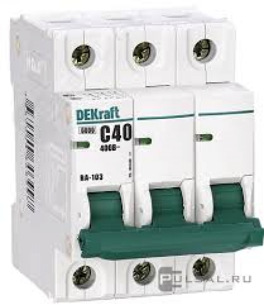 Автоматический выключатель DEKraft 3Р 063А С ВА-201 10кА